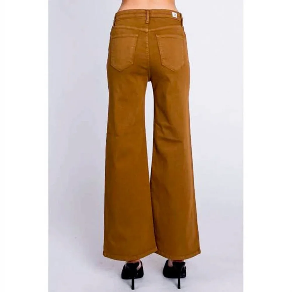 NEW L.T.J genoa fly button jean in camel size 28